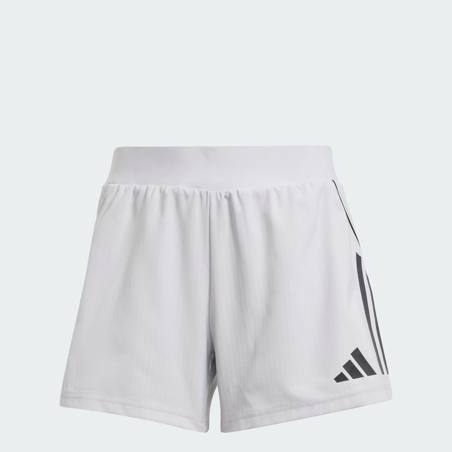 adidas St. Amant Girl's Soccer Tiro 25 Competition Match Women's Soccer Short- Light Grey/Black Shorts Team Light Grey/White Womens XSmall - Third Coast Soccer