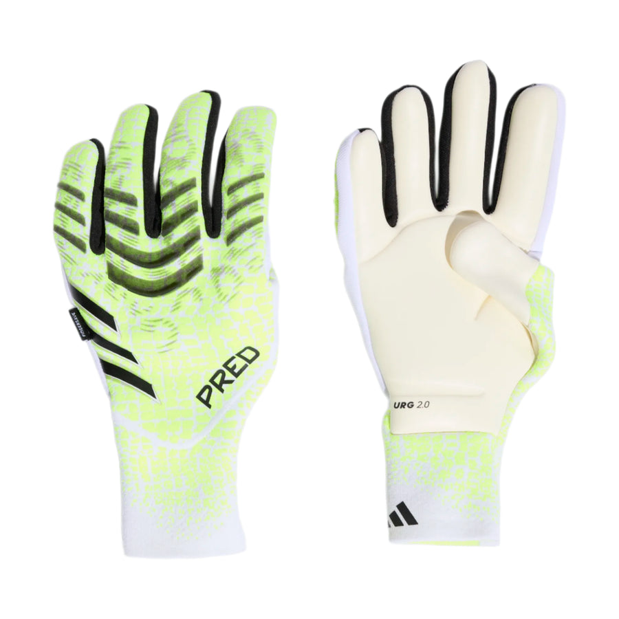 adidas Predator Pro Fingersave Goalkeeper Glove - Lucid Lemon/White/Black Gloves - Third Coast Soccer
