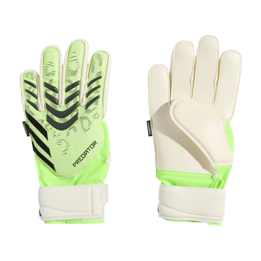 adidas Junior Predator Match Fingersave Goalkeeper Glove - Lucid Lemon/White Gloves - Third Coast Soccer