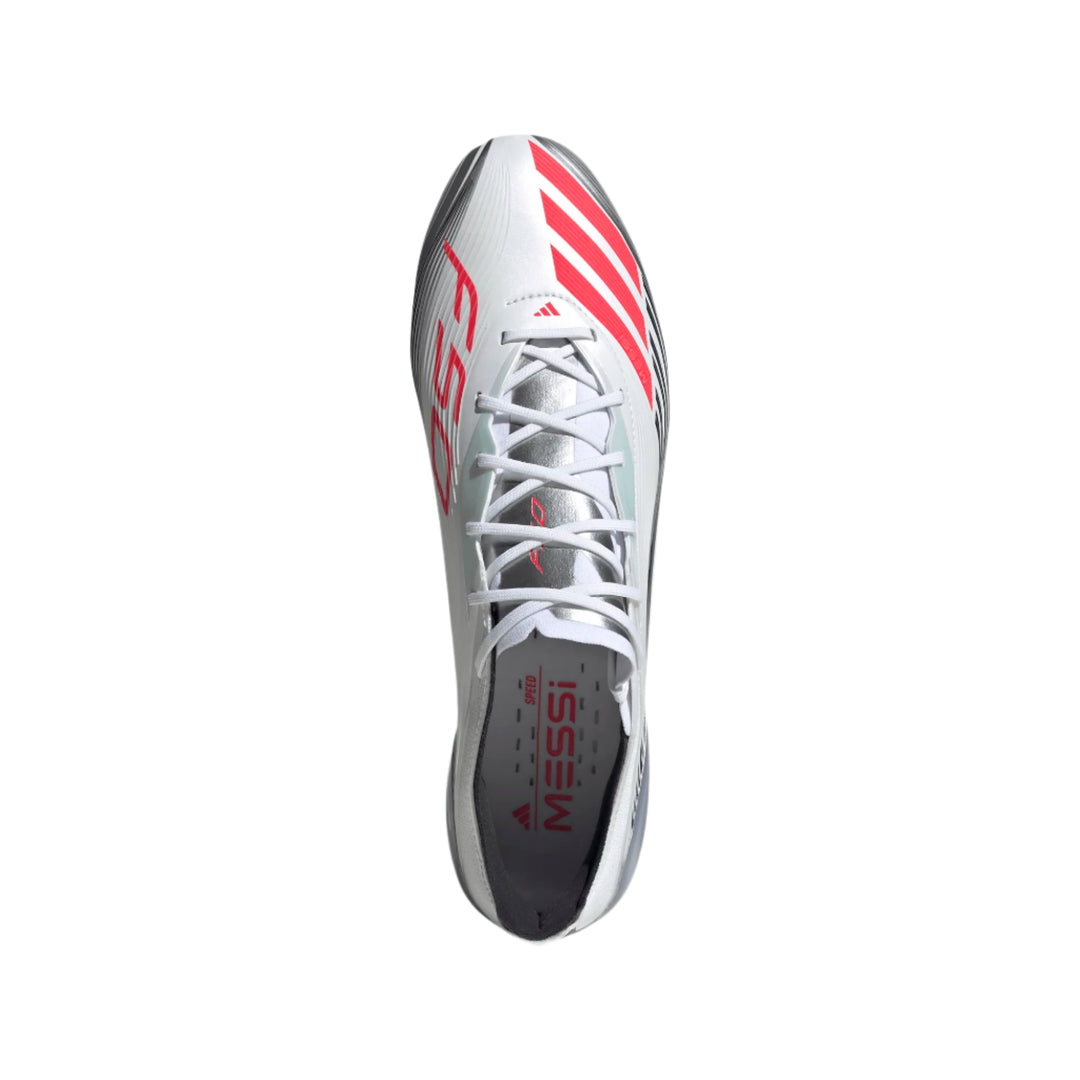 adidas F50 Messi Elite FG - White/Red/Silver Men's Footwear - Third Coast Soccer