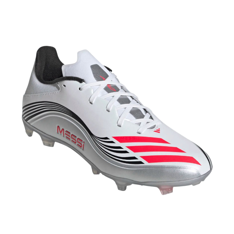 adidas F50 Messi League FG - White/Red/Silver Men's Footwear - Third Coast Soccer