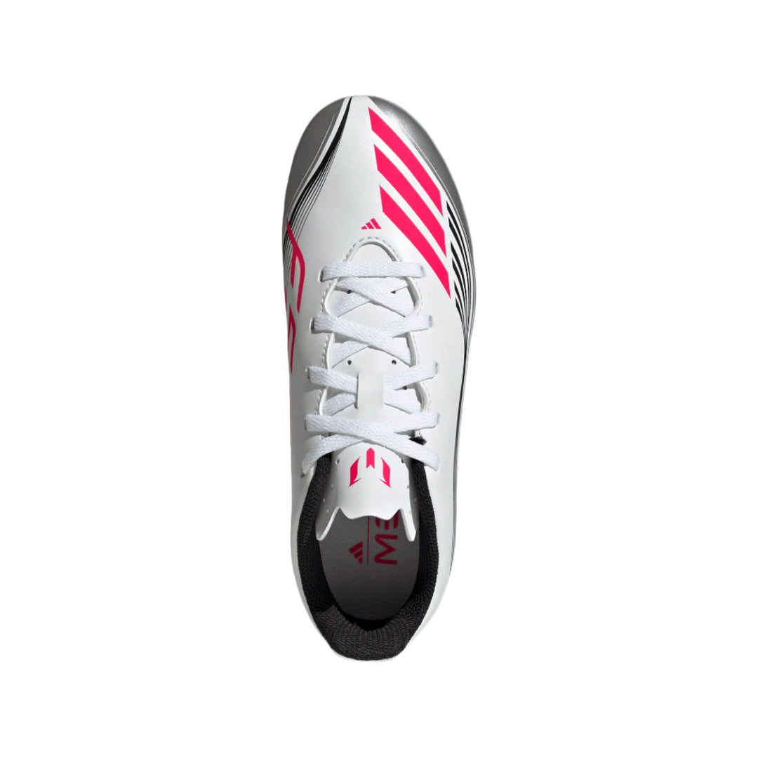 adidas Youth F50 Messi Club FG - White/Red/Silver Youth Footwear - Third Coast Soccer