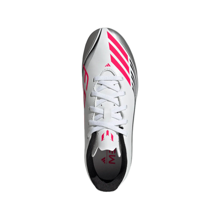 adidas Youth F50 Messi Club FG - White/Red/Silver Youth Footwear - Third Coast Soccer