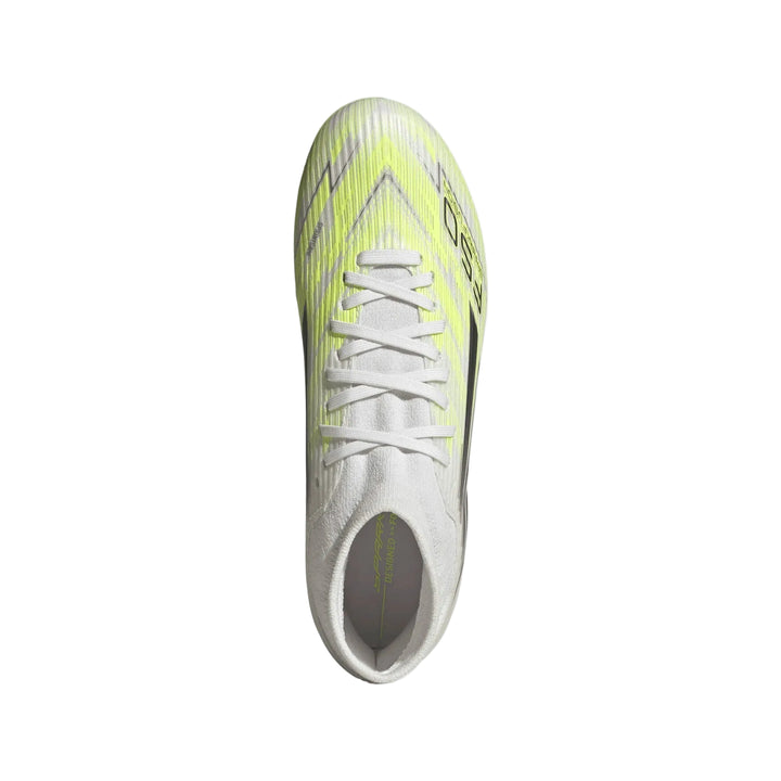 adidas F50 Sparkfusion League FG - White/Iron Metallic/Yellow Women's Footwear - Third Coast Soccer