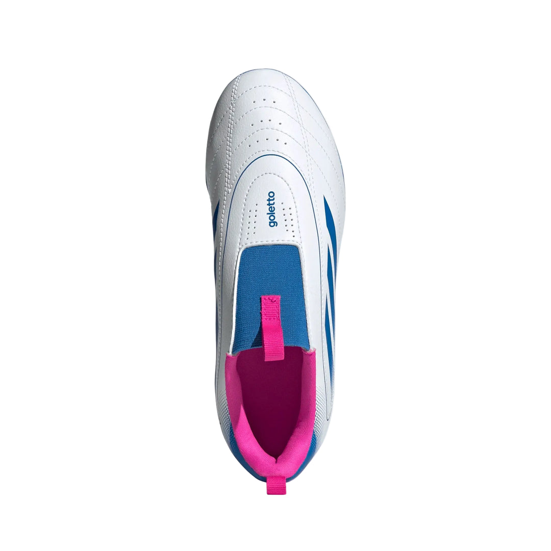 adidas Youth Goletto IX Laceless FG/MG - White/Royal/Pink