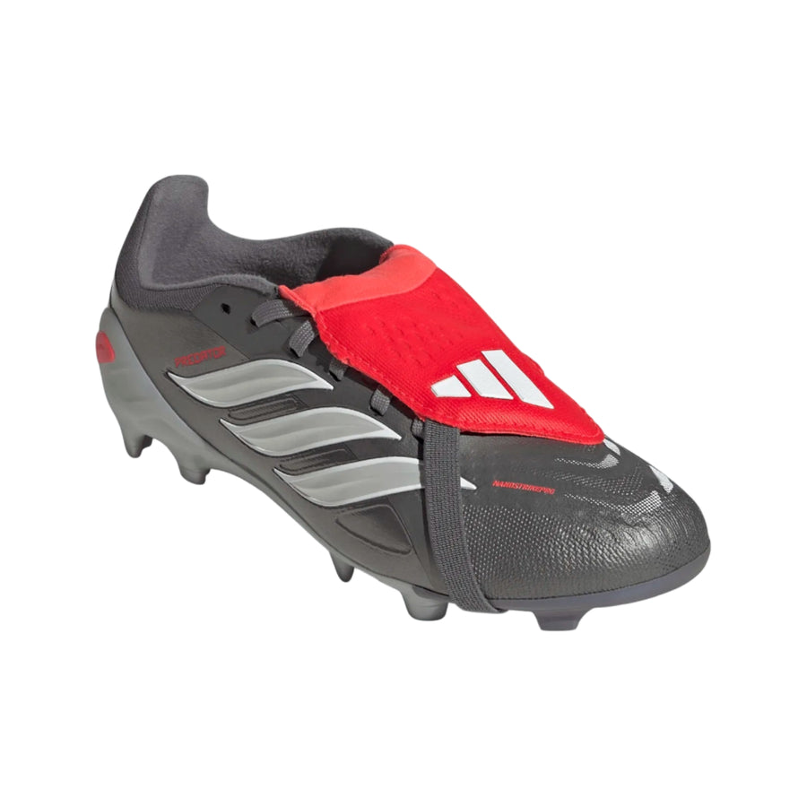 adidas Youth Predator Elite FG - Iron/Metallic/Red Youth Footwear - Third Coast Soccer
