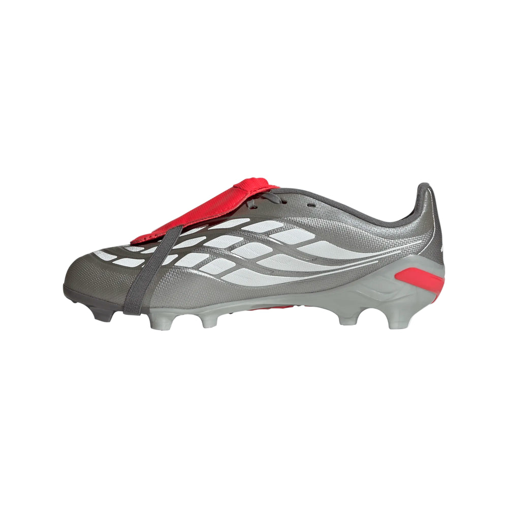 adidas Youth Predator League FG - Iron/Metallic/Red Youth Footwear - Third Coast Soccer