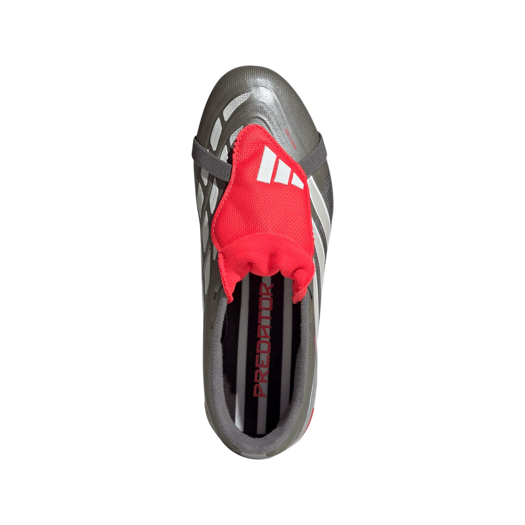 adidas Youth Predator League FG - Iron/Metallic/Red Youth Footwear - Third Coast Soccer