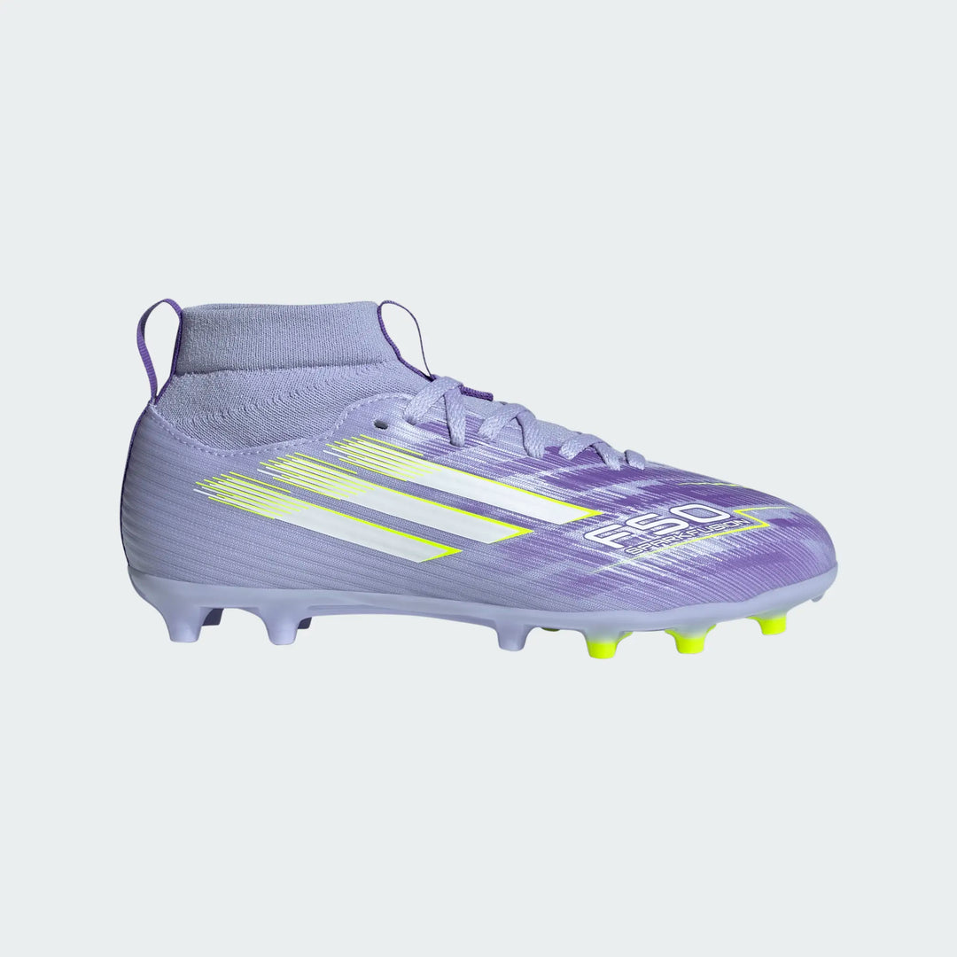 adidas Youth F50 Sparkfusion League FG - Violet/Lucid Lemon Youth Footwear - Third Coast Soccer