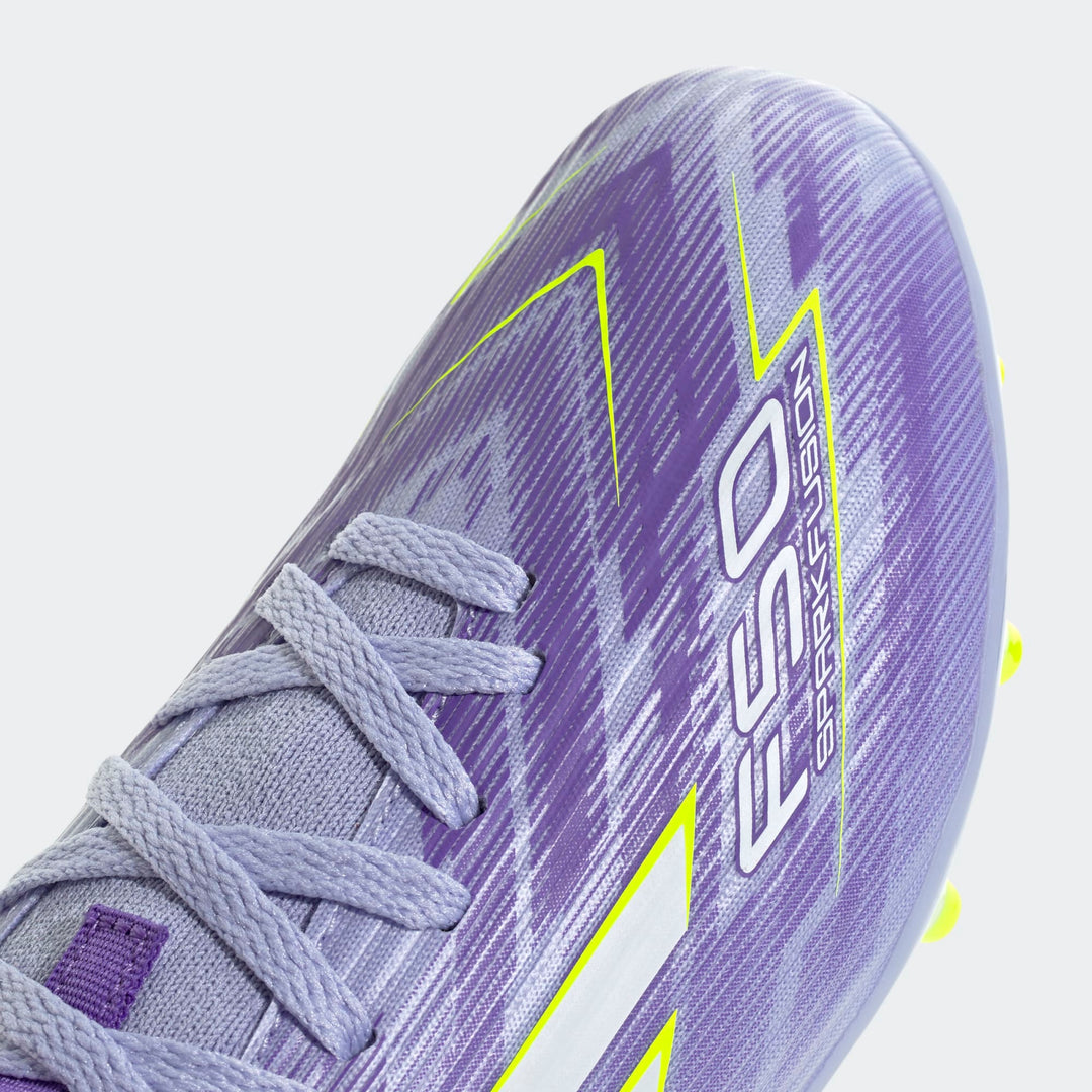 adidas Youth F50 Sparkfusion League FG - Violet/Lucid Lemon Youth Footwear - Third Coast Soccer