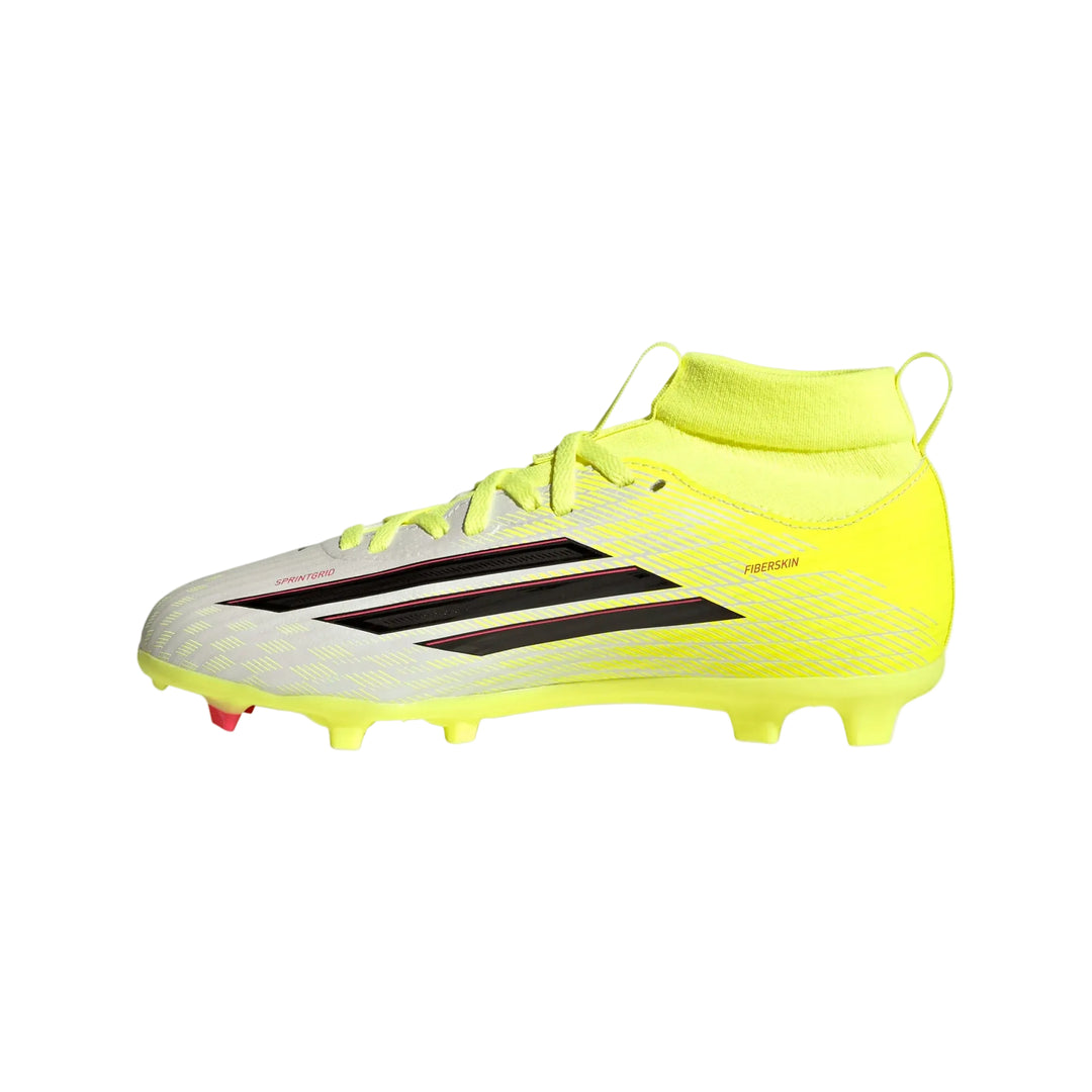 adidas Youth F50 League MID FG - Solar Yellow/Black/Red Youth Footwear - Third Coast Soccer