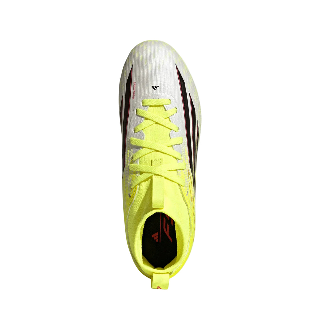 adidas Youth F50 League MID FG - Solar Yellow/Black/Red Youth Footwear - Third Coast Soccer
