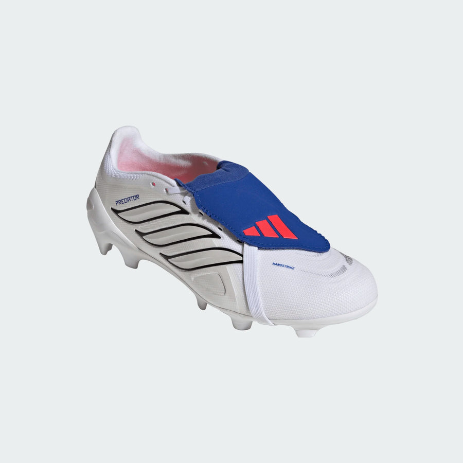adidas Predator League FG - White/Metallic/Royal Men's Footwear Feather White/Metallic/Royal Blue Mens 6.5 - Third Coast Soccer