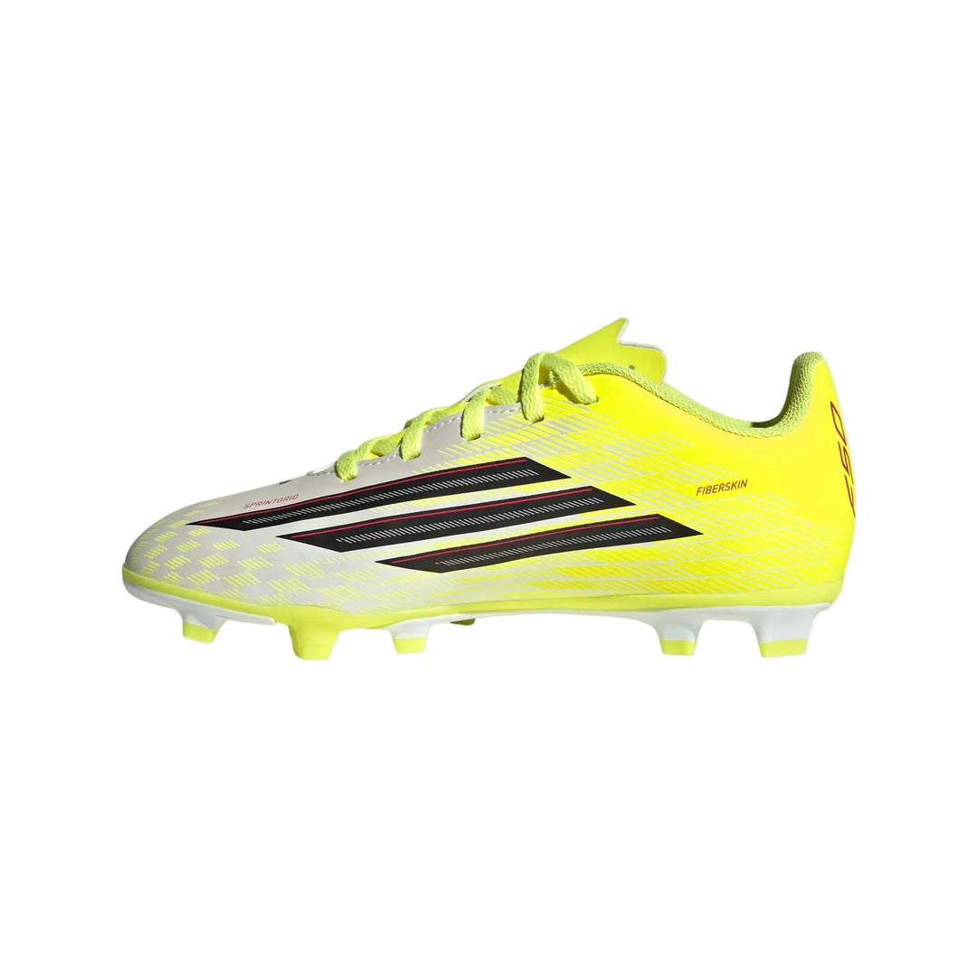 adidas Youth F50 Club FG - Yellow/Black/Red Youth Footwear - Third Coast Soccer