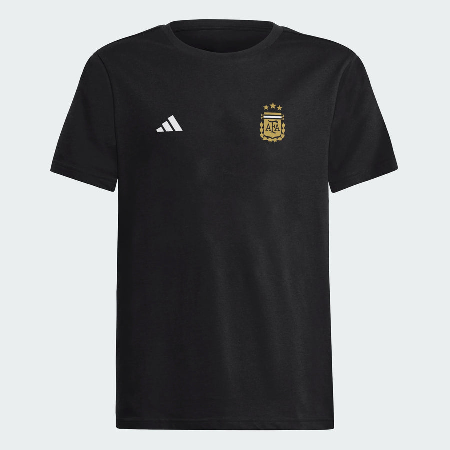 adidas Youth Argentina Nation Tee - Black International Replica   - Third Coast Soccer