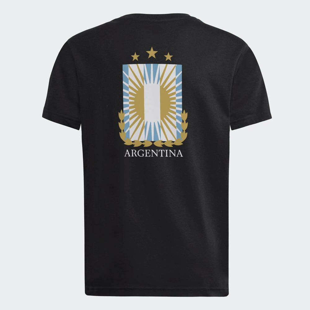 adidas Youth Argentina Nation Tee - Black International Replica   - Third Coast Soccer