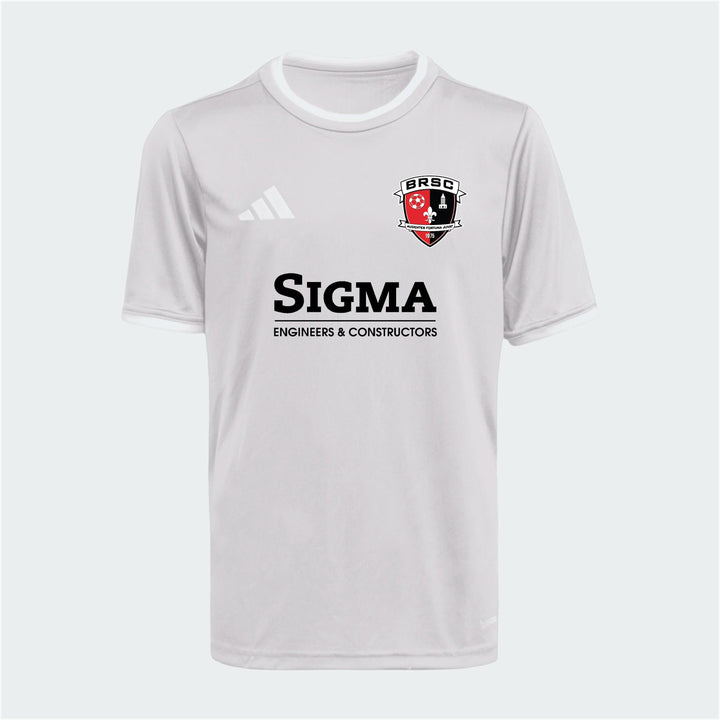 adidas BRSC Youth Entrada 26 Jersey - Grey BRSC 2026-2028 Team Light Grey/White Youth XSmall - Third Coast Soccer