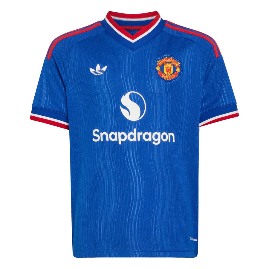 adidas Youth Manchester United Away Jersey 26/27 Club Replica Royal Blue/White Youth Small - Third Coast Soccer