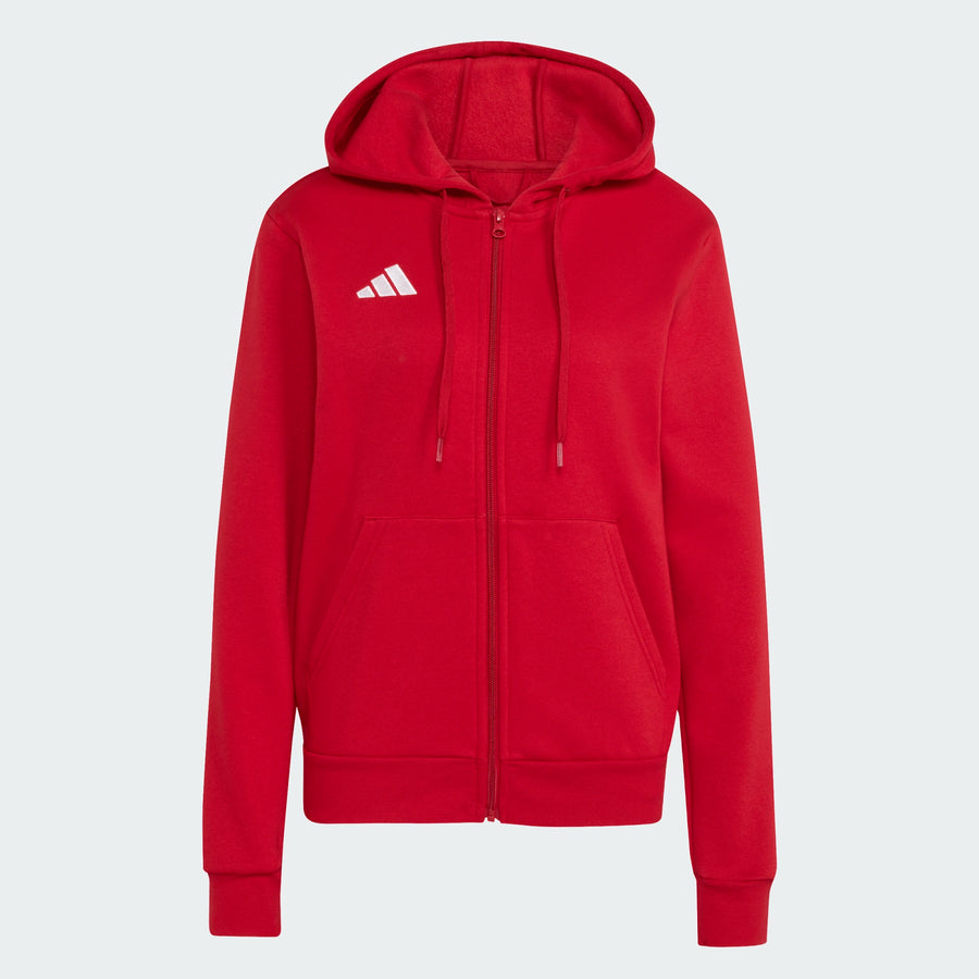 adidas Women's Entrada 26 Full-Zip Hoodie - Red Jacket Red Womens XSmall - Third Coast Soccer