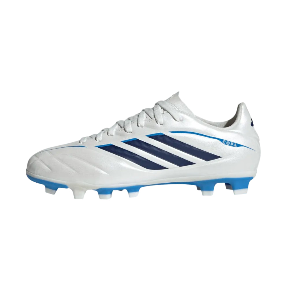 adidas Copa Pure IV Club FG/MG Jr - White/Metallic/Blue Youth Footwear - Third Coast Soccer