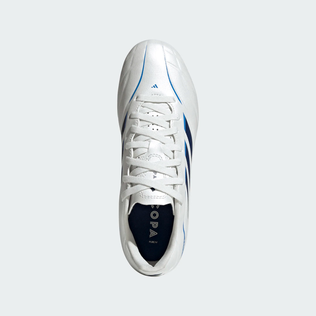 adidas Copa Pure IV Club FG/MG Jr - White/Metallic/Blue