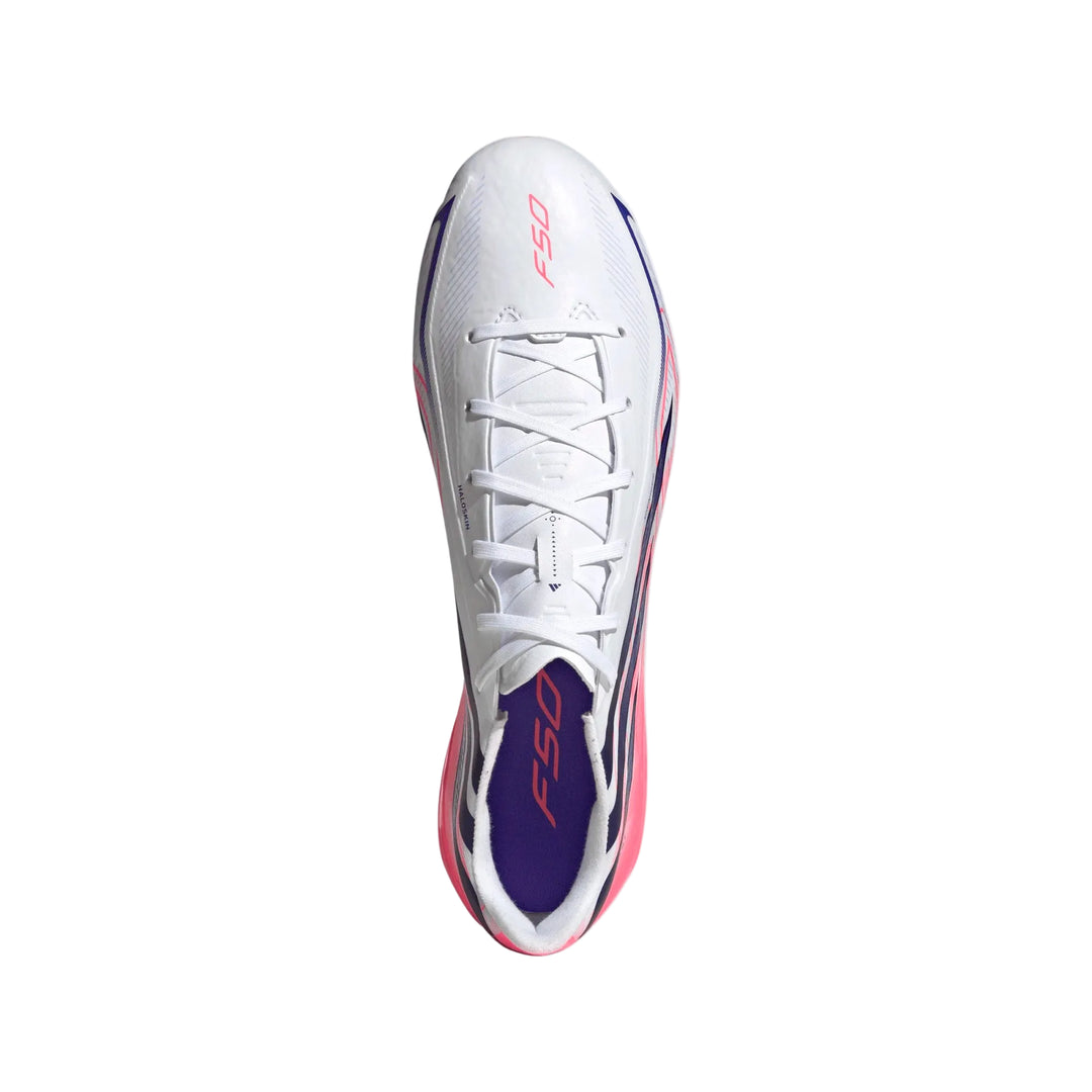 adidas F50 Hyperfast League FG - White/Solar Turbo/Blue