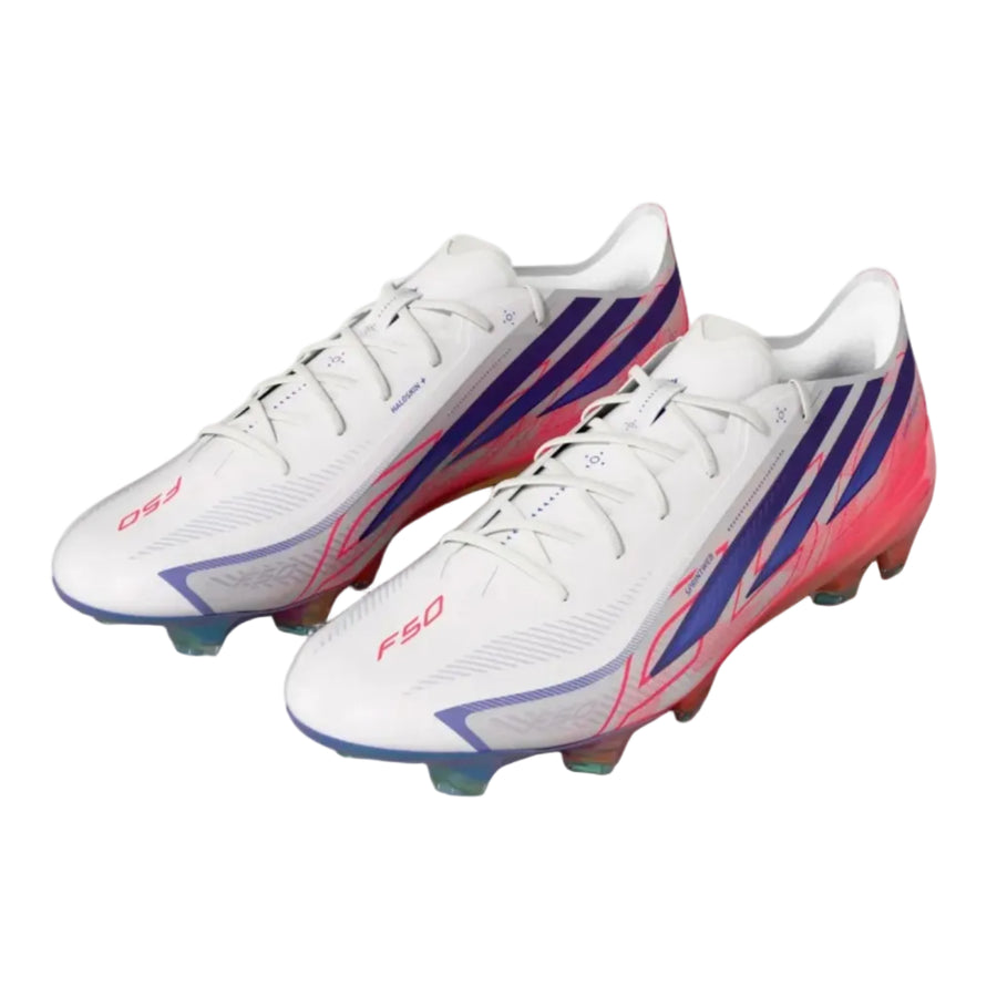 adidas F50 Hyperfast Elite FG - White/Solar Purple/Solar Turbo Men's Footwear - Third Coast Soccer