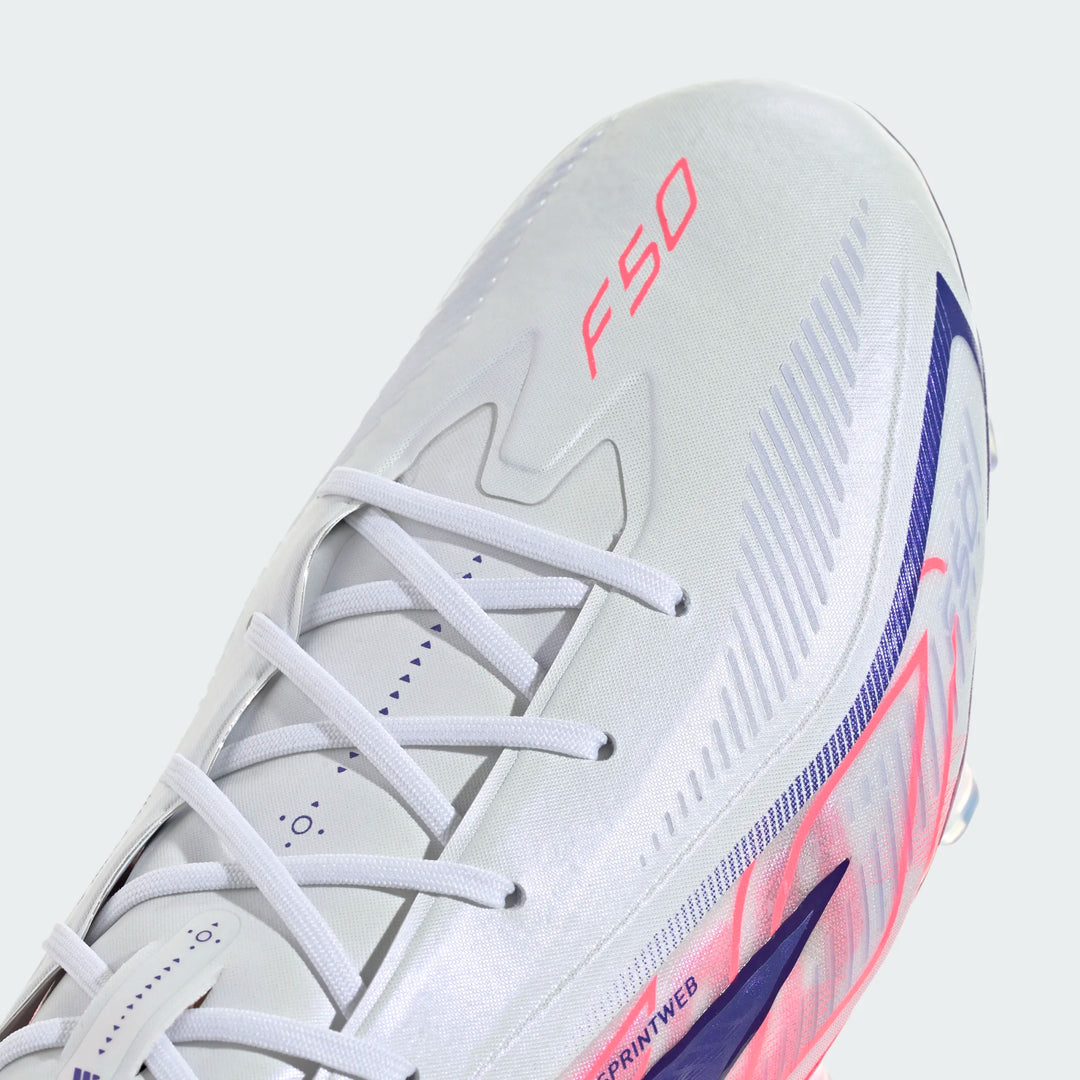adidas F50 Hyperfast Elite FG - White/Solar Purple/Solar Turbo