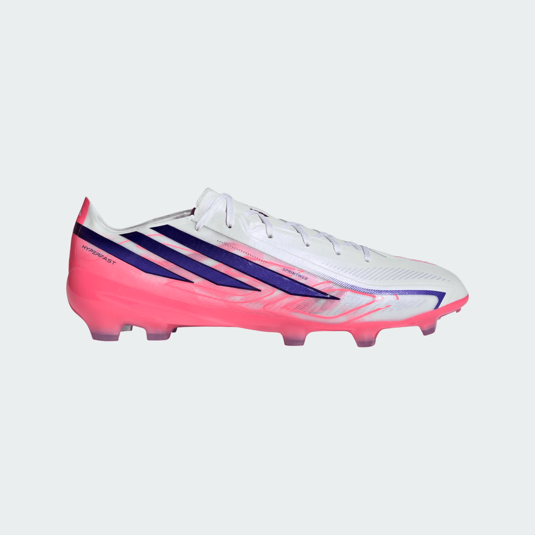 adidas F50 Hyperfast Pro FG - White/Solar Purple/Solar Turbo