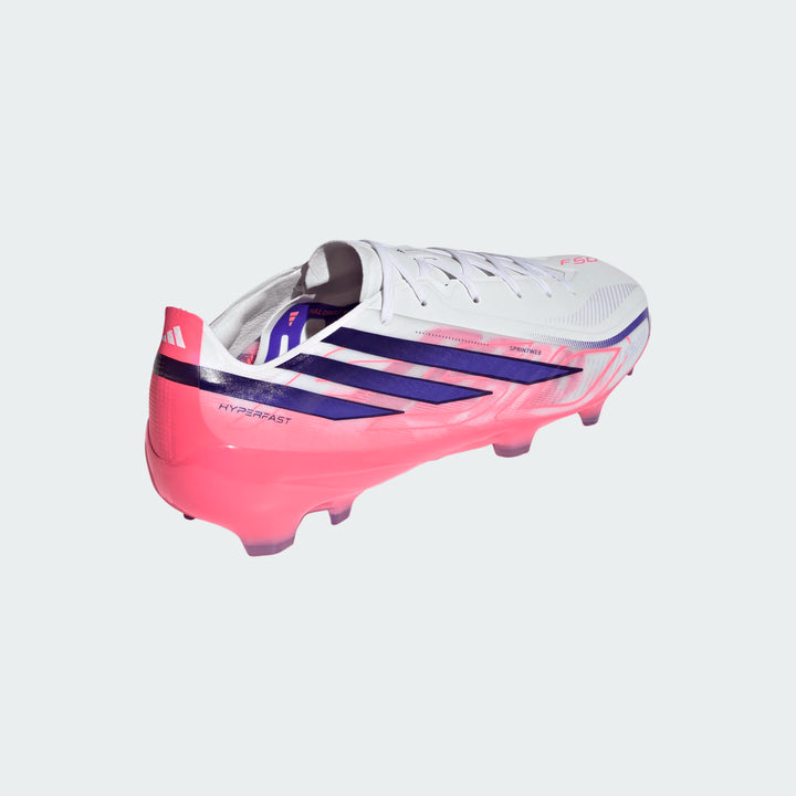 adidas F50 Hyperfast Pro FG - White/Solar Purple/Solar Turbo
