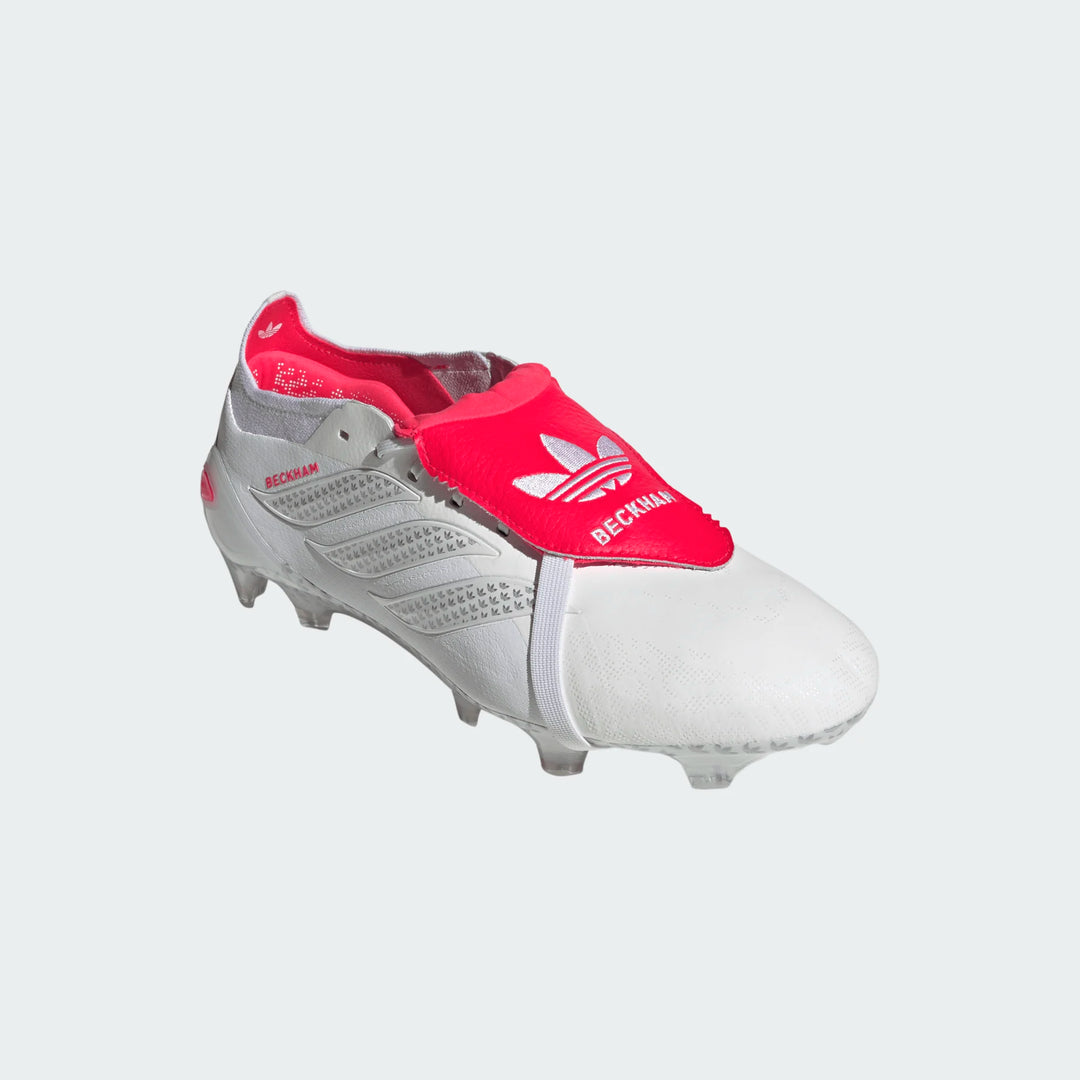 adidas Predator Elite Beckham FT FG - White/Silver/Red Men's Footwear Feather White/Lucid Red/Silver Metallic Mens 6.5 - Third Coast Soccer