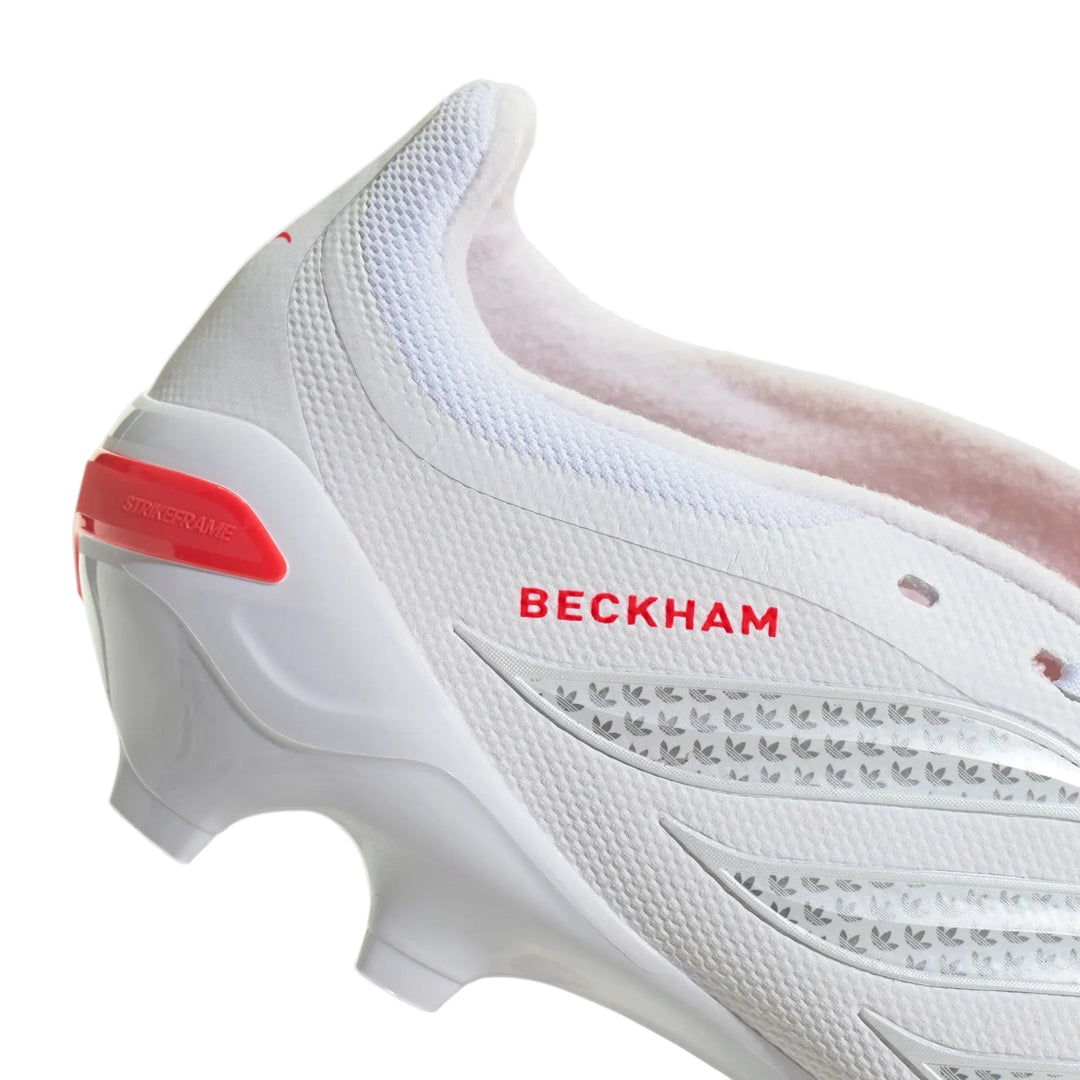 adidas Predator League Beckham FT FG - White/Silver/Red Men's Footwear - Third Coast Soccer