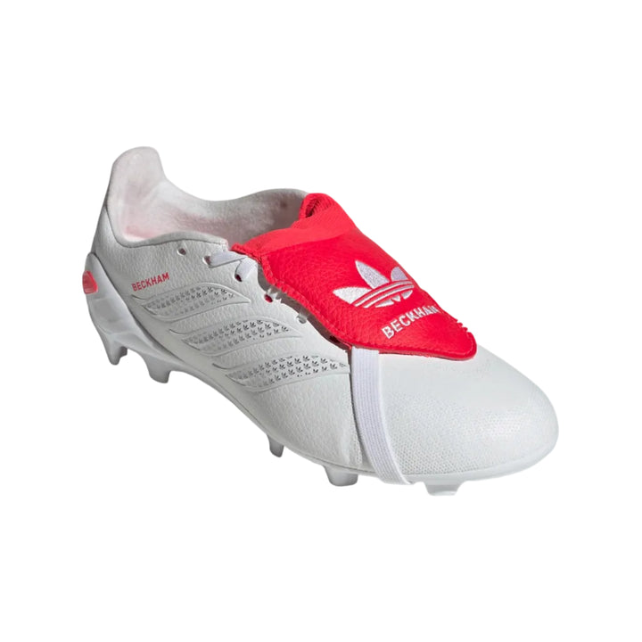 adidas Youth Predator League Beckham FT FG - White/Silver/Red Youth Footwear Feather White/Lucid Red/Silver Metallic Youth 3 - Third Coast Soccer