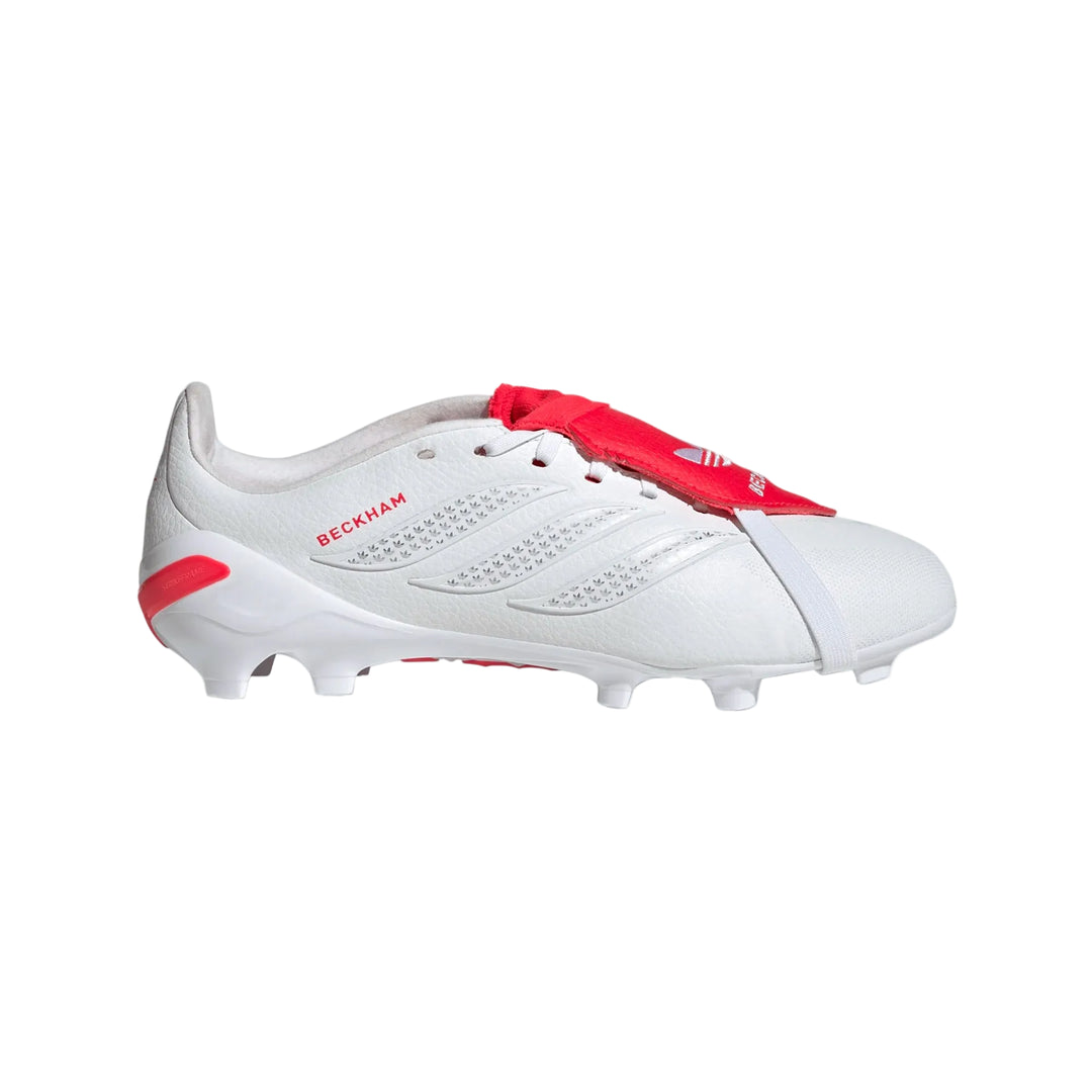 adidas Youth Predator League Beckham FT FG - White/Silver/Red Youth Footwear - Third Coast Soccer