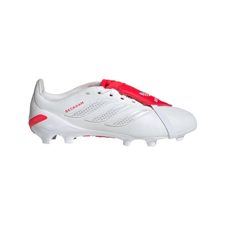 adidas Youth Predator League Beckham FT FG - White/Silver/Red Youth Footwear - Third Coast Soccer