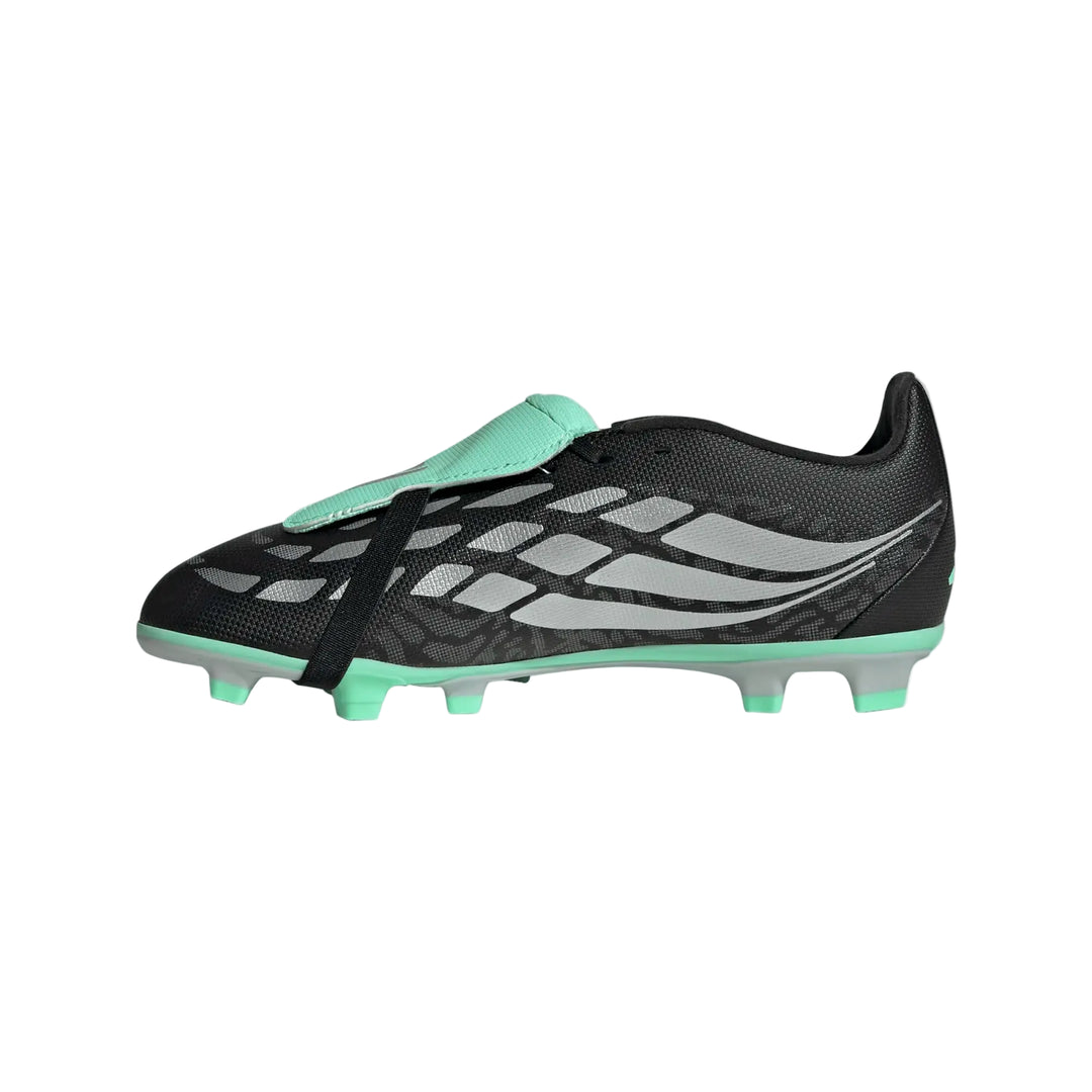 adidas Youth Predator Club FT FG - Black/Silver Youth Footwear - Third Coast Soccer