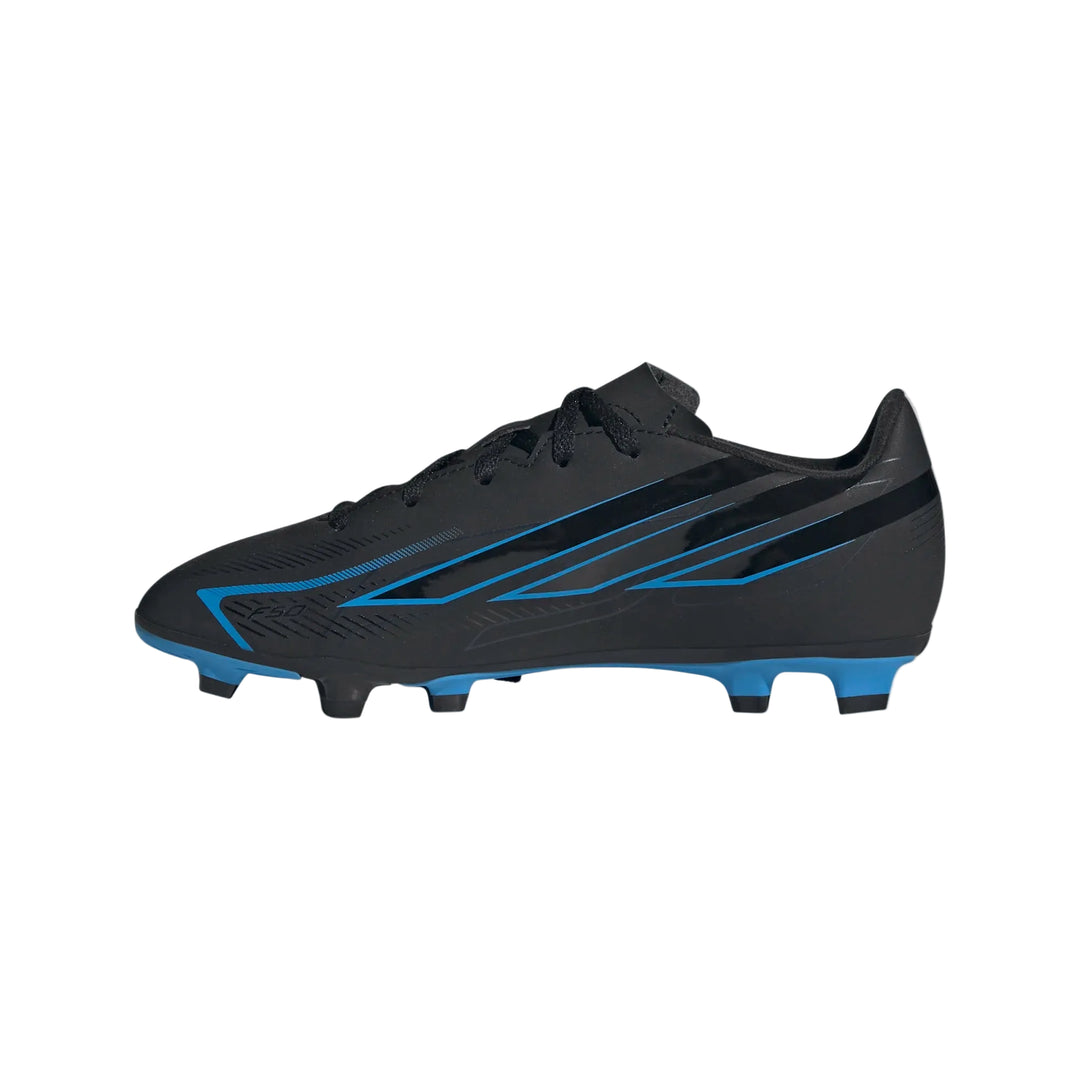 adidas Youth F50 Hyperfast Club FG - Black/Blue Youth Footwear - Third Coast Soccer