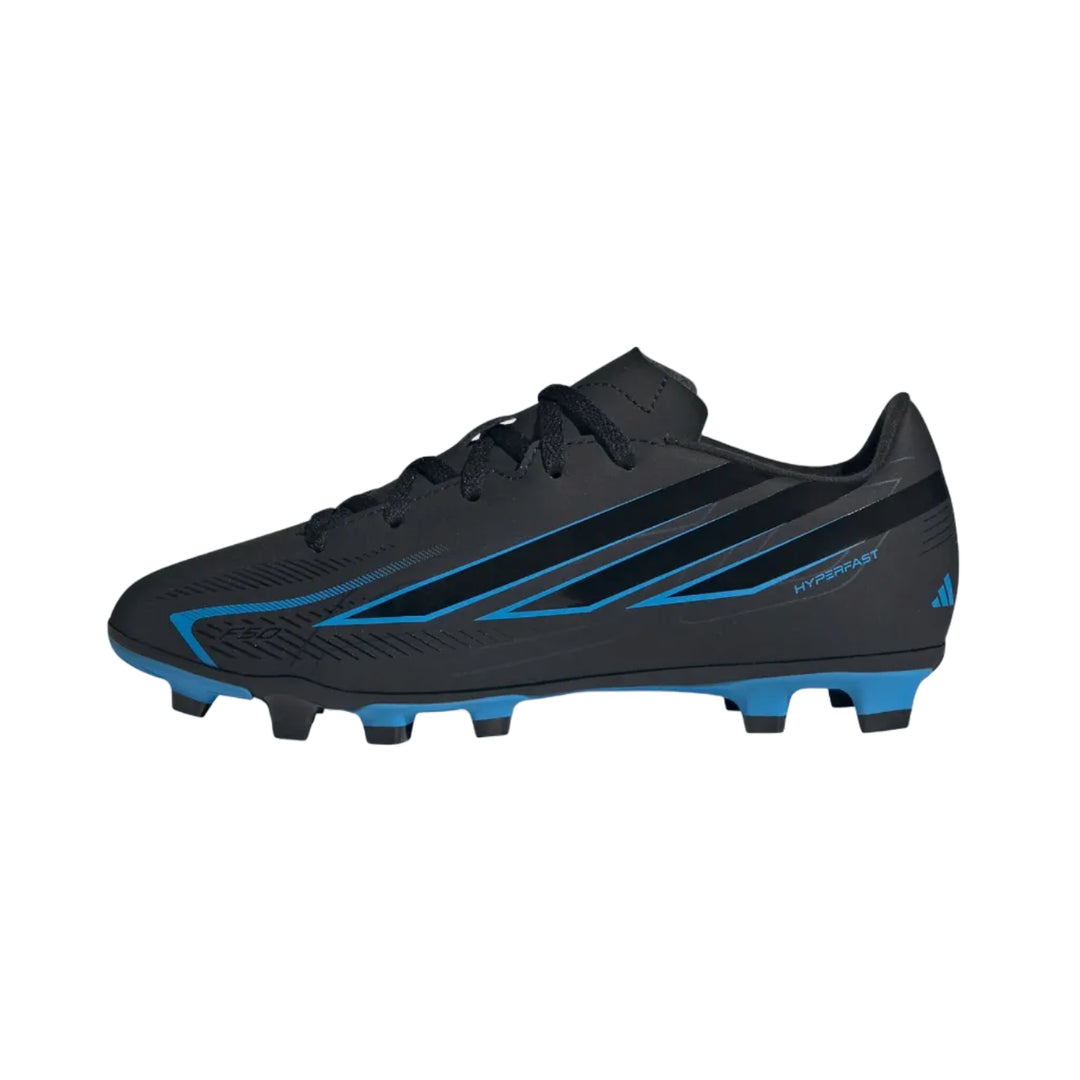 adidas Youth F50 Hyperfast Club FG - Black/Blue Youth Footwear - Third Coast Soccer
