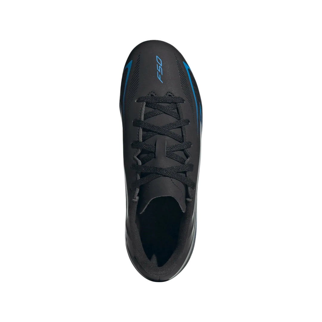 adidas Youth F50 Hyperfast Club FG - Black/Blue Youth Footwear - Third Coast Soccer