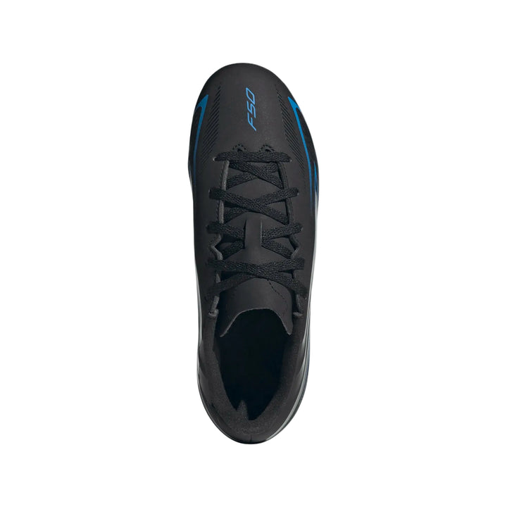 adidas Youth F50 Hyperfast Club FG - Black/Blue Youth Footwear - Third Coast Soccer