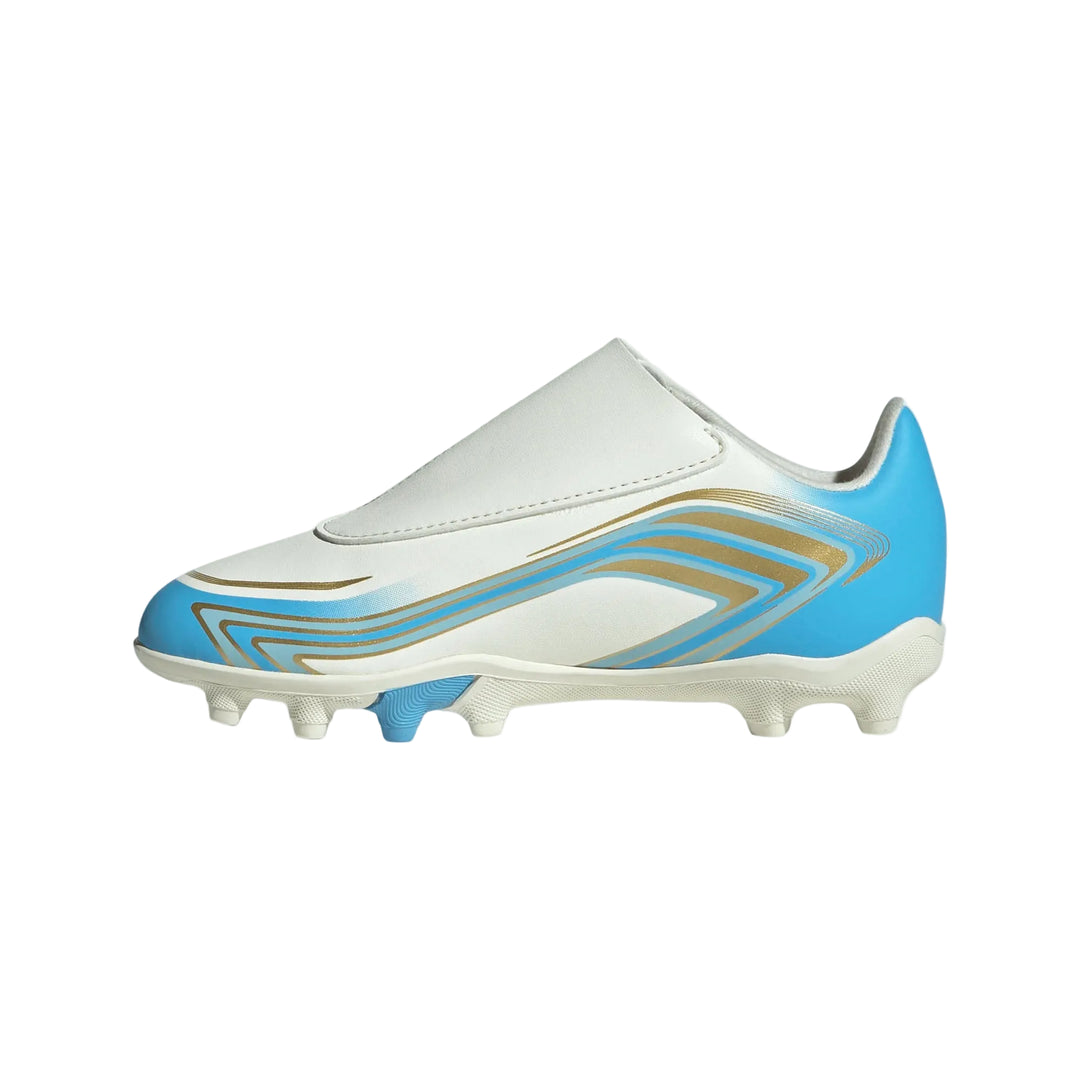 adidas F50 Messi Club Velcro FG/MG - Ivory Youth Footwear - Third Coast Soccer