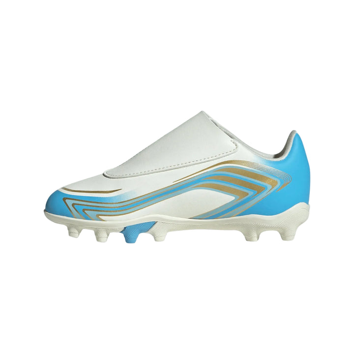 adidas F50 Messi Club Velcro FG/MG - Ivory Youth Footwear - Third Coast Soccer