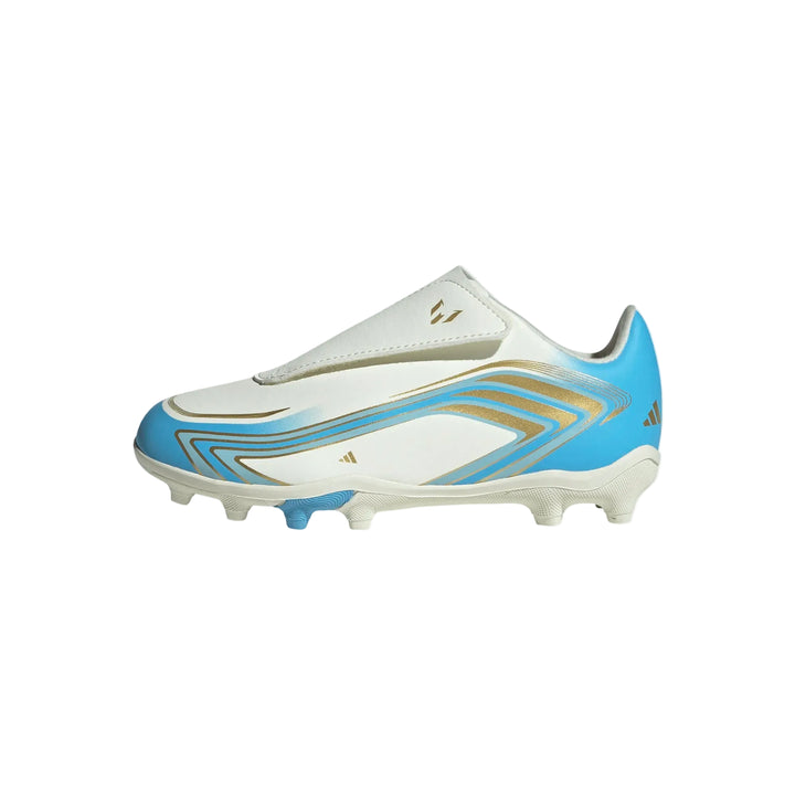 adidas F50 Messi Club Velcro FG/MG - Ivory Youth Footwear - Third Coast Soccer
