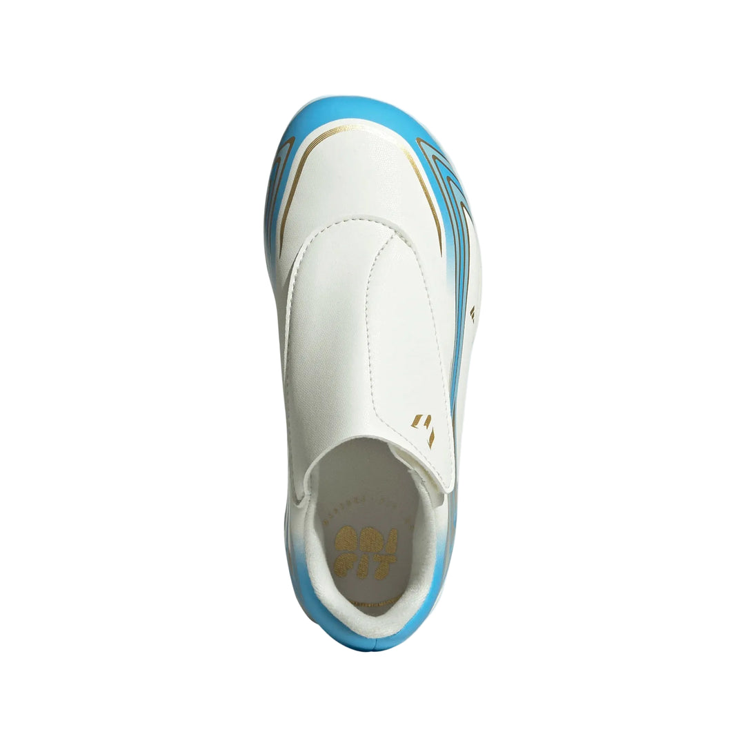 adidas F50 Messi Club Velcro FG/MG - Ivory Youth Footwear - Third Coast Soccer