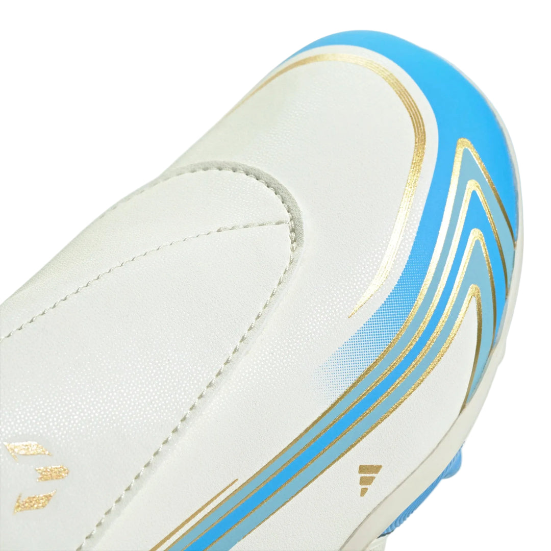 adidas F50 Messi Club Velcro FG/MG - Ivory Youth Footwear - Third Coast Soccer