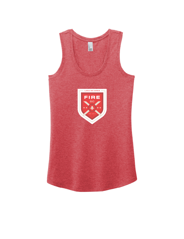 Louisiana Fire Women's Shield Racerback Tank Louisiana Fire Spiritwear Red Frost Womens Small - Third Coast Soccer