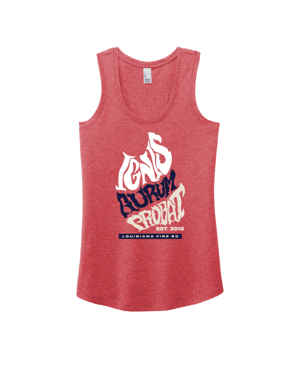 Louisiana Fire Women's Latin Racerback Tank Louisiana Fire Spiritwear Red Frost Womens Small - Third Coast Soccer