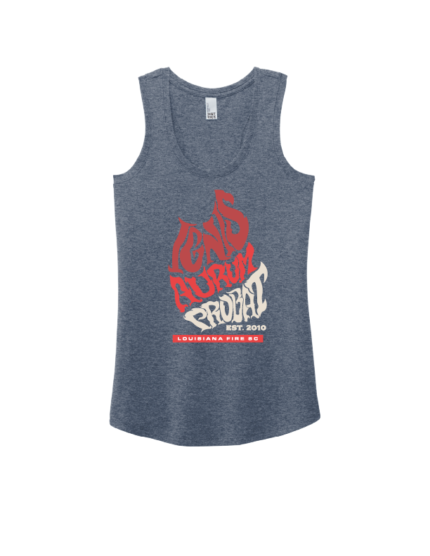 Louisiana Fire Women's Latin Racerback Tank Louisiana Fire Spiritwear Navy Frost Womens Small - Third Coast Soccer