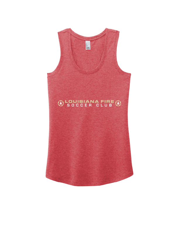 Louisiana Fire Stack Women's Racerback Tank Louisiana Fire Spiritwear Red Frost Womens Small - Third Coast Soccer