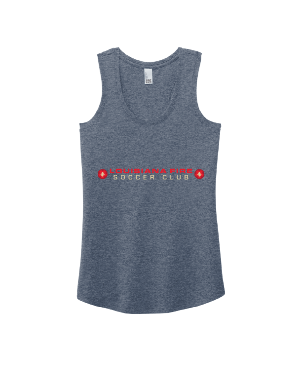 Louisiana Fire Stack Women's Racerback Tank Louisiana Fire Spiritwear Navy Frost Womens Small - Third Coast Soccer